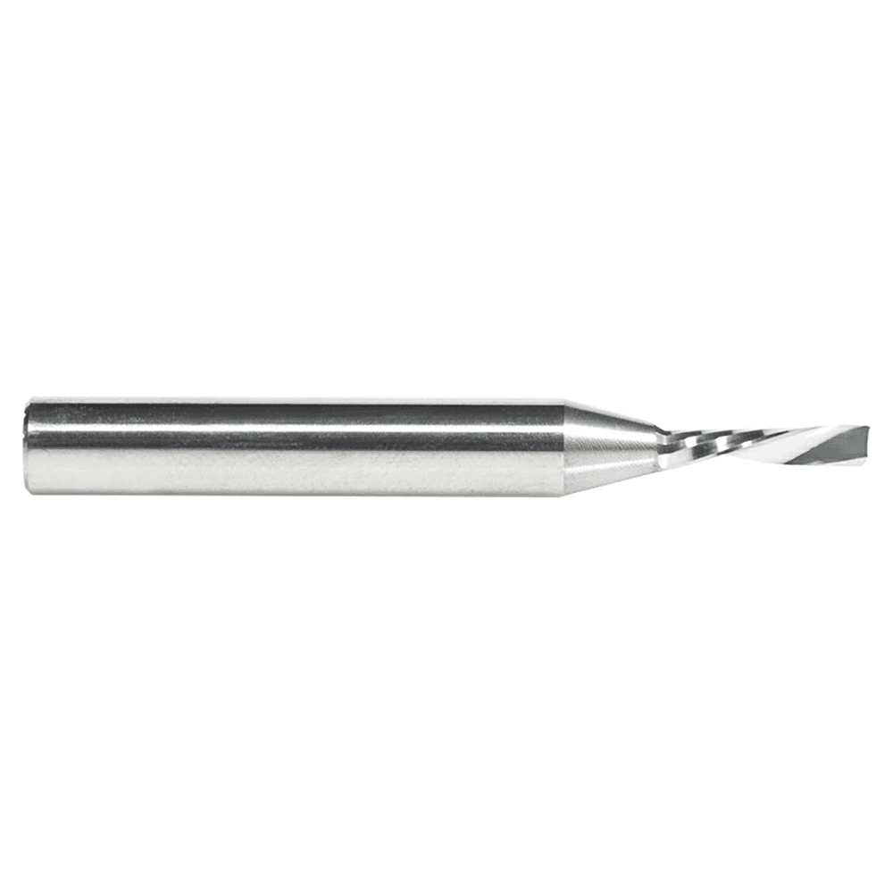3mm x 50mm Down-Cut 'O' Plastic Cutting CNC Spiral Router Bit, 1-Flute, 6mm Shank - Alt Image 1