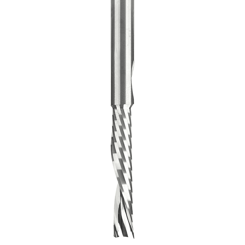 6mm x 75mm Down-Cut 'O' Plastic Cutting CNC Spiral Router Bit, 1-Flute, 6mm Shank - Alt Image 1