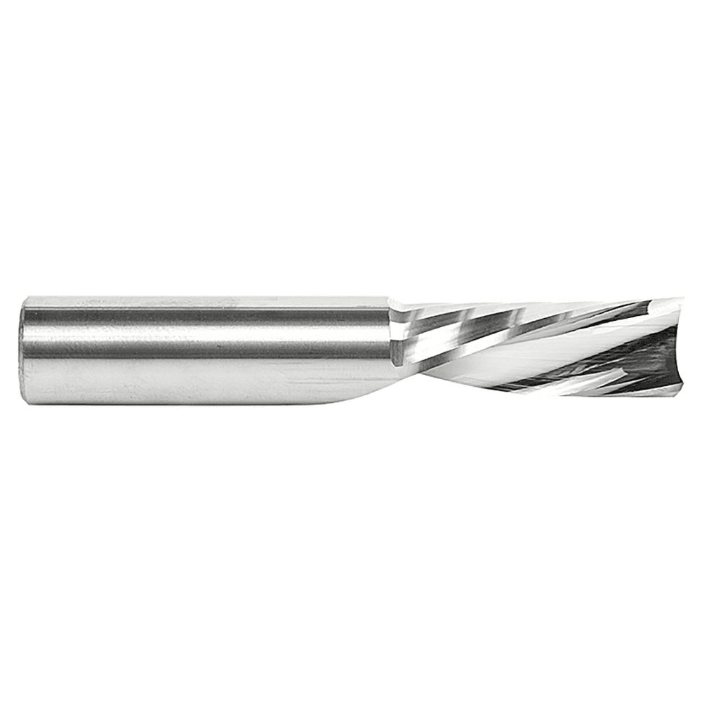 1/2" x 3" Down-Cut 'O' Plastic Cutting CNC Spiral Router Bit, 1-Flute, 1/2" Shank - Alt Image 1