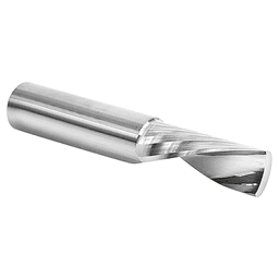 1/2" x 3" Down-Cut 'O' Plastic Cutting CNC Spiral Router Bit, 1-Flute, 1/2" Shank - Alt Image 2