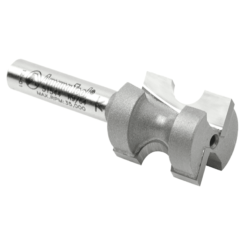 21/32" x 5/32" Radius Bull Nose Router Bit, 2-Flute, 1/4" Shank - Alt Image 1