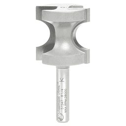 1" x 1/4" Radius Bull Nose Router Bit, 2-Flute, 1/4" Shank - Main Image