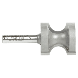 1" x 1/4" Radius Bull Nose Router Bit, 2-Flute, 1/4" Shank - Alt Image 1