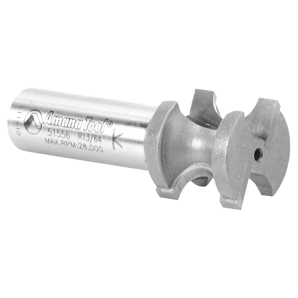 7/8" x 13/64" Radius Bull Nose Router Bit, 2-Flute, 1/2" Shank - Alt Image 2