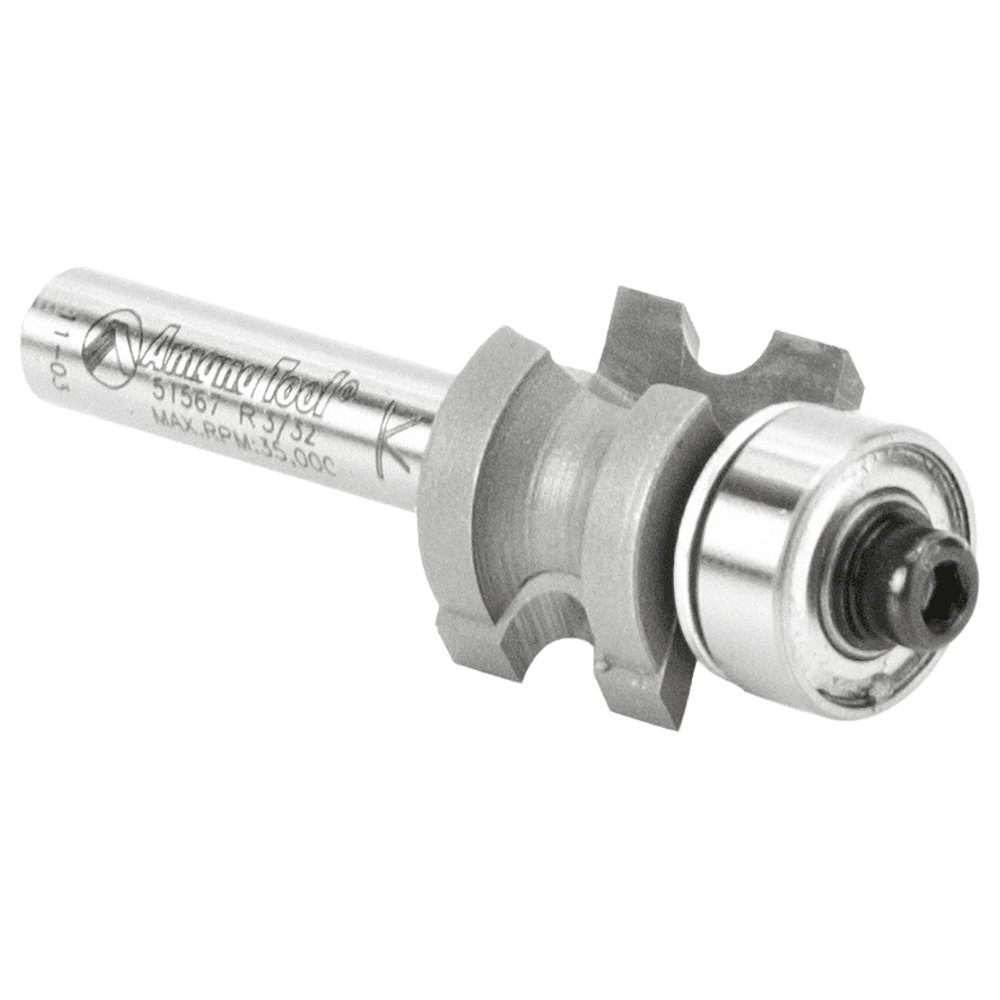 11/16" Dia x 1/2" Carbide Tipped Bull Nose Bit, 3/32" Radius, 1/4" Shank Alt 3 - Image
