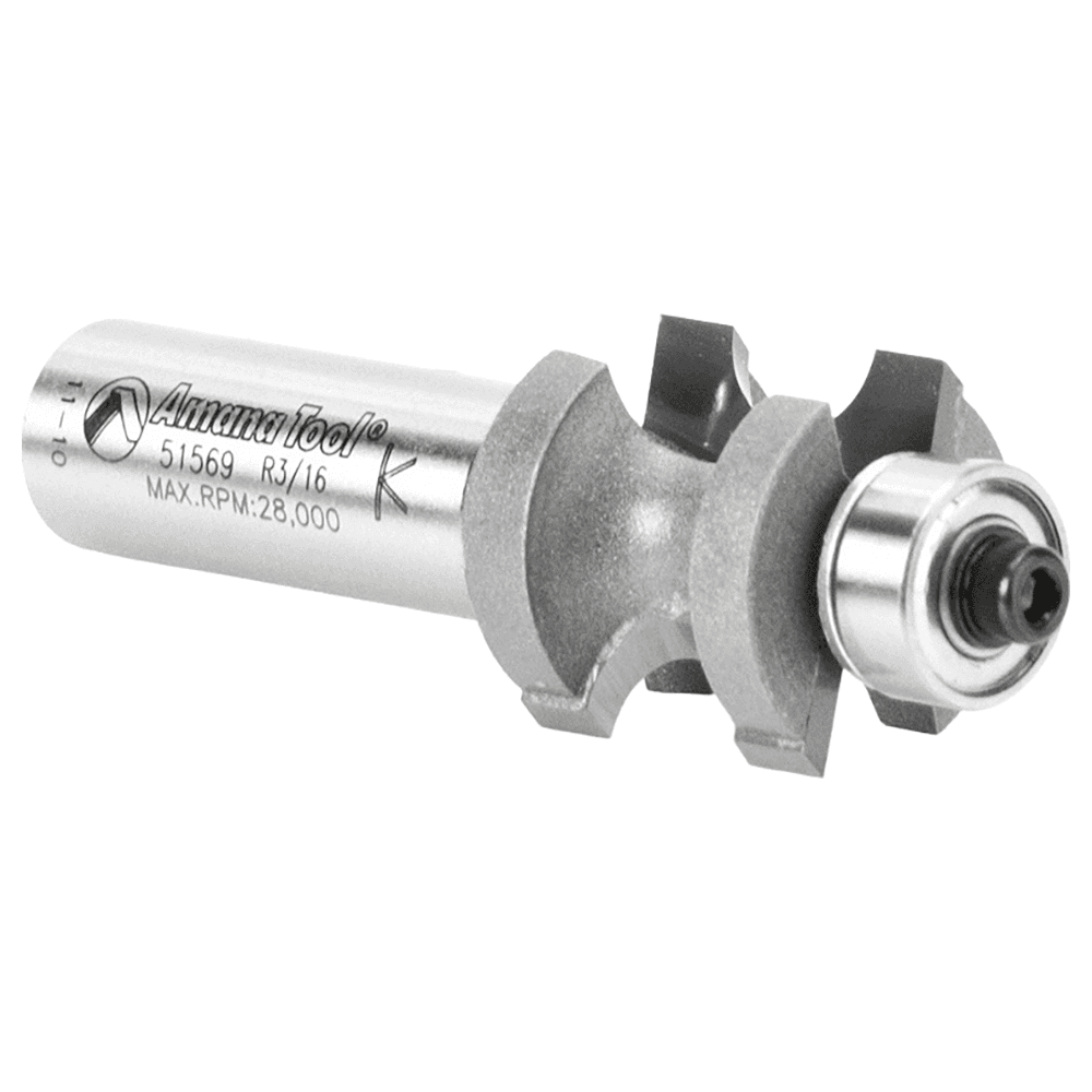7/8" Dia x 3/4" Carbide Tipped Bull Nose Bit, 13/64" Radius, 1/2" Shank Alt 3 - Image