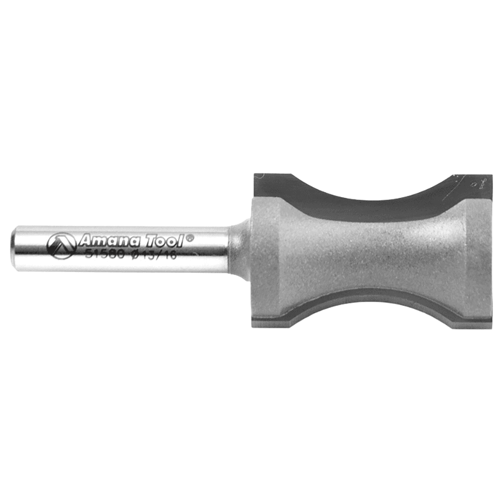 13/16" Dia x 1-1/4" Carbide Tipped Convex Edging 23/32" Radius, 1/4" Shank Alt 2 - Image