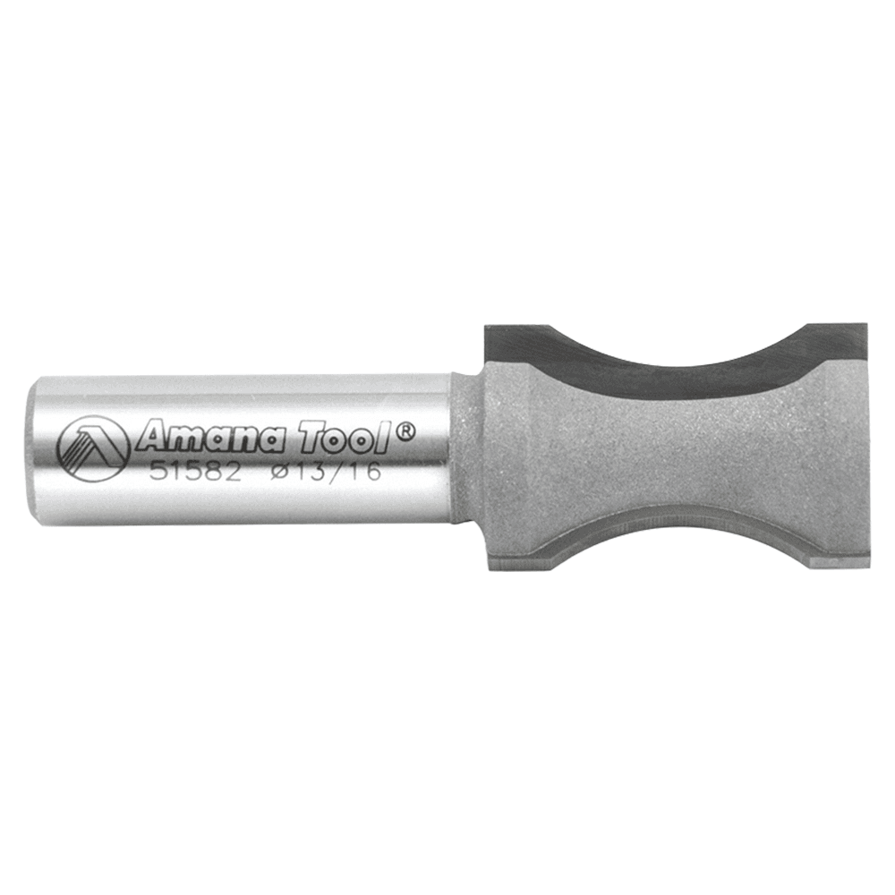 13/16" Dia x 1-1/4" Carbide Tipped Convex Edging 23/32" Radius, 1/2" Shank Alt 2 - Image