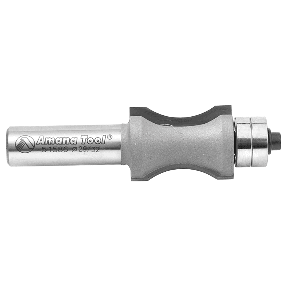 29/32" Dia x 1-1/4" Carbide Tipped Convex Edging 23/32" Radius, 1/2" Shank Alt 2 - Image