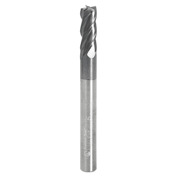 1/4" x 5/8" Solid Carbide AlTiN Coated CNC Variable Helix Spiral Square Bottom End Mill Bit, 4-Flute, 1/4" Shank Main - Image