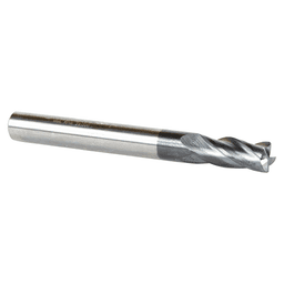 1/4" Dia x 5/8" CNC Solid Carbide Spiral Router Bit for Steel/Stainless Steel with AlTiN Coating 4-Flute, 1/4" Shank, 2-3/8" Long Up-Cut Router Bit, /45º Corner Chamfer End Mill Alt 3 - Image