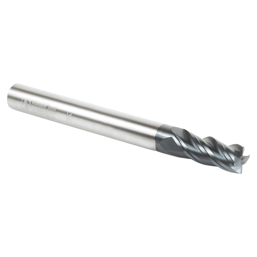1/4" Dia x 5/8" CNC Variable Helix Spiral Router Bit, Corner Radius Bottom, 1/4" Shank x 0.015" Radius Solid Carbide AlTiN Coated Up-Cut End Mill Alt 2 - Image