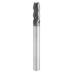 1/4" Dia x 5/8" CNC Variable Helix Spiral Router Bit, Corner Radius Bottom, 1/4" Shank x 0.015" Radius Solid Carbide AlTiN Coated Up-Cut End Mill Main - Image