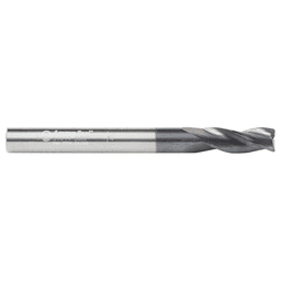 6mm Dia x 16mm CNC Metric Solid Carbide Spiral for Steel & Stainless Steel with AlTiN Coating 3-Flute, 6mm Shank, 60mm Long Up-Cut Router Bit, /45º Corner Chamfer End Mill Alt 2 - Image