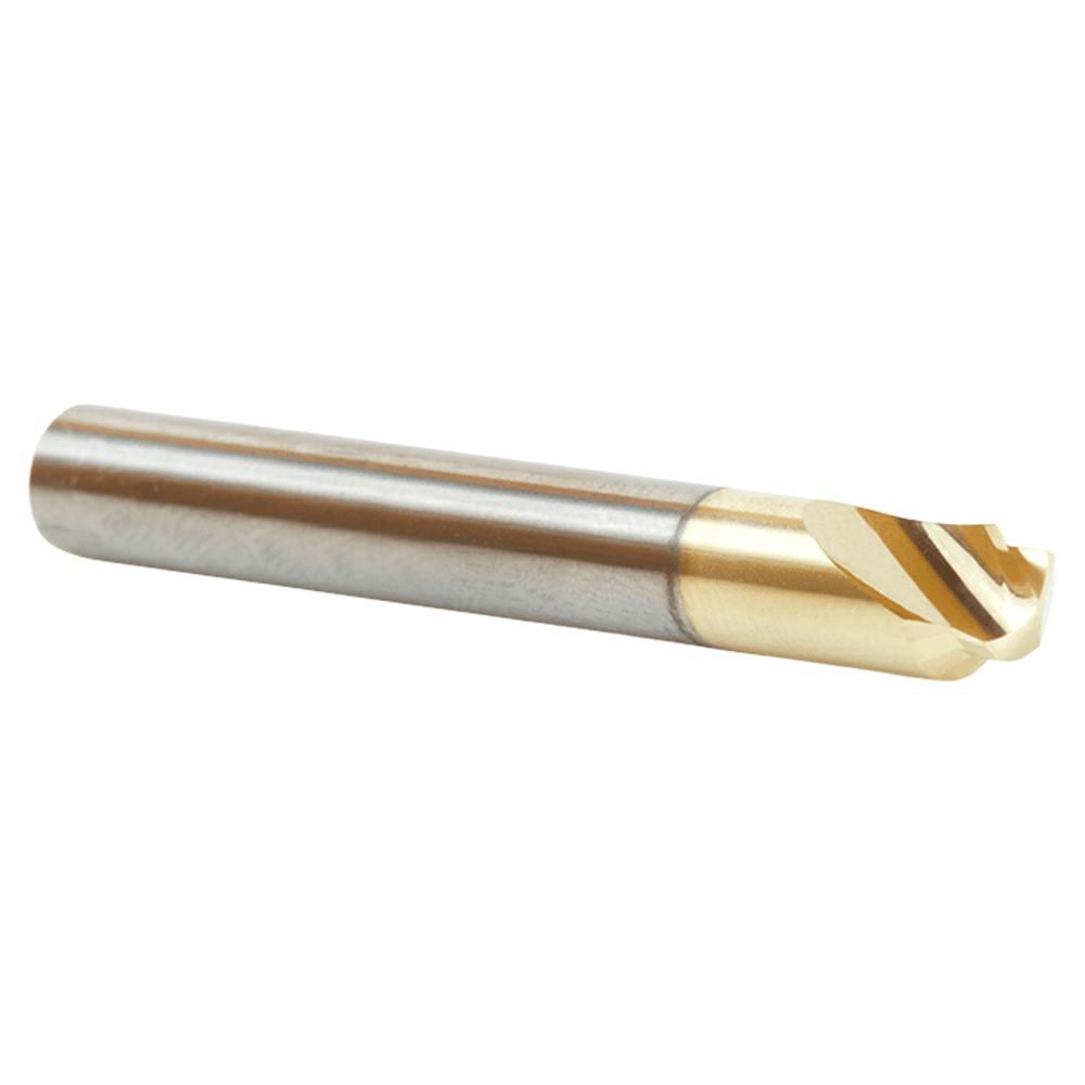 3/16" Dia x 3/32" Solid Carbide Aluminum Cutting Chamfer Edge Router Bit, 1/4" Shank ZrN Coated Up-Cut End Mill Alt 2 - Image