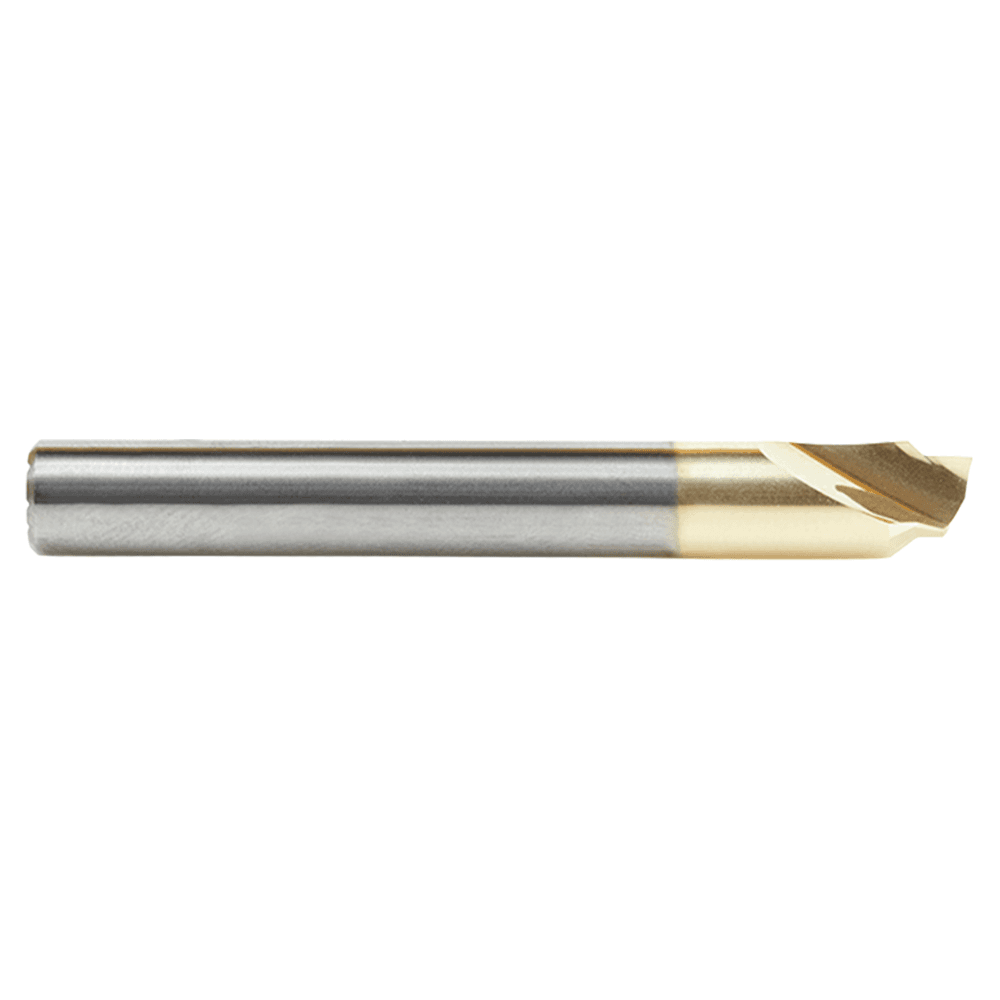 3/16" Dia x 3/32" Solid Carbide Aluminum Cutting Chamfer Edge Router Bit, 1/4" Shank ZrN Coated Up-Cut End Mill Alt 3 - Image