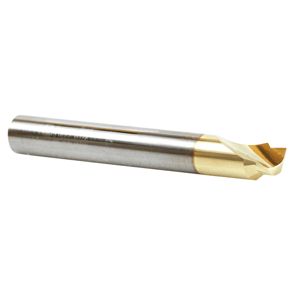 3/16" Dia x 1/8" Solid Carbide Aluminum Chamfer Edge Router Bit, 1/4" Shank ZrN Coated Up-Cut End Mill Alt 3 - Image