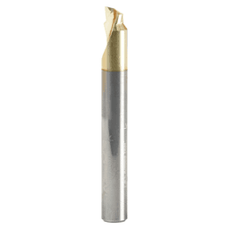 3/16" Dia x 1/8" Solid Carbide Aluminum Chamfer Edge Router Bit, 1/4" Shank ZrN Coated Up-Cut End Mill Main - Image