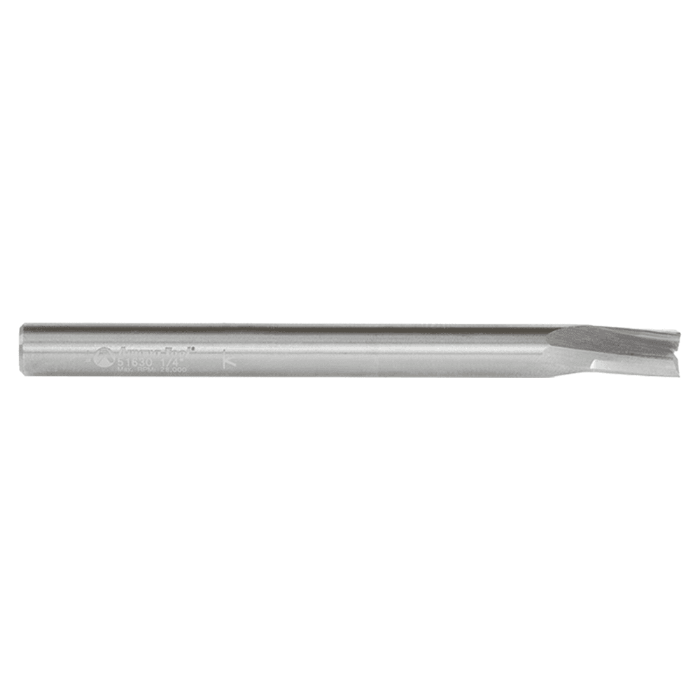 1/4" Dia x 3/8" Solid Carbide Spiral Finisher Router Bit, 1/4" Shank Up-Cut Alt 2 - Image