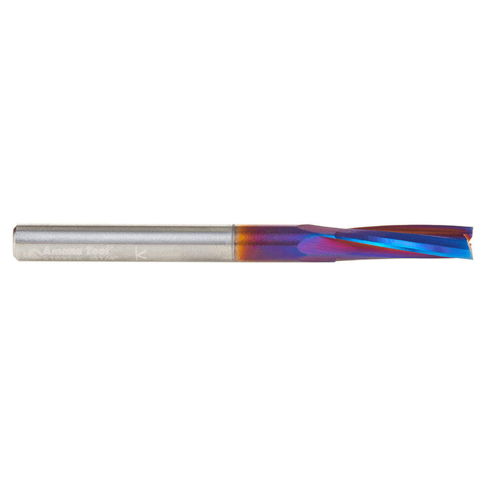 1/4" Dia x 7/8" Solid Carbide Spektra Extreme Tool Life Coated Spiral Finisher Router Bit, 1/4" Shank Up-Cut Alt 2 - Image