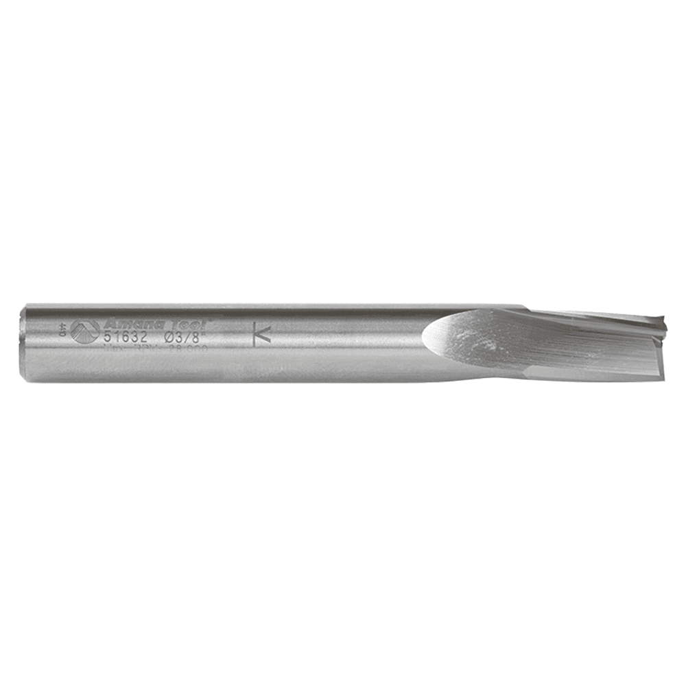 3/8" Dia x 5/8" Solid Carbide Spiral Finisher Router Bit, 3/8" Shank Up-Cut Alt 4 - Image