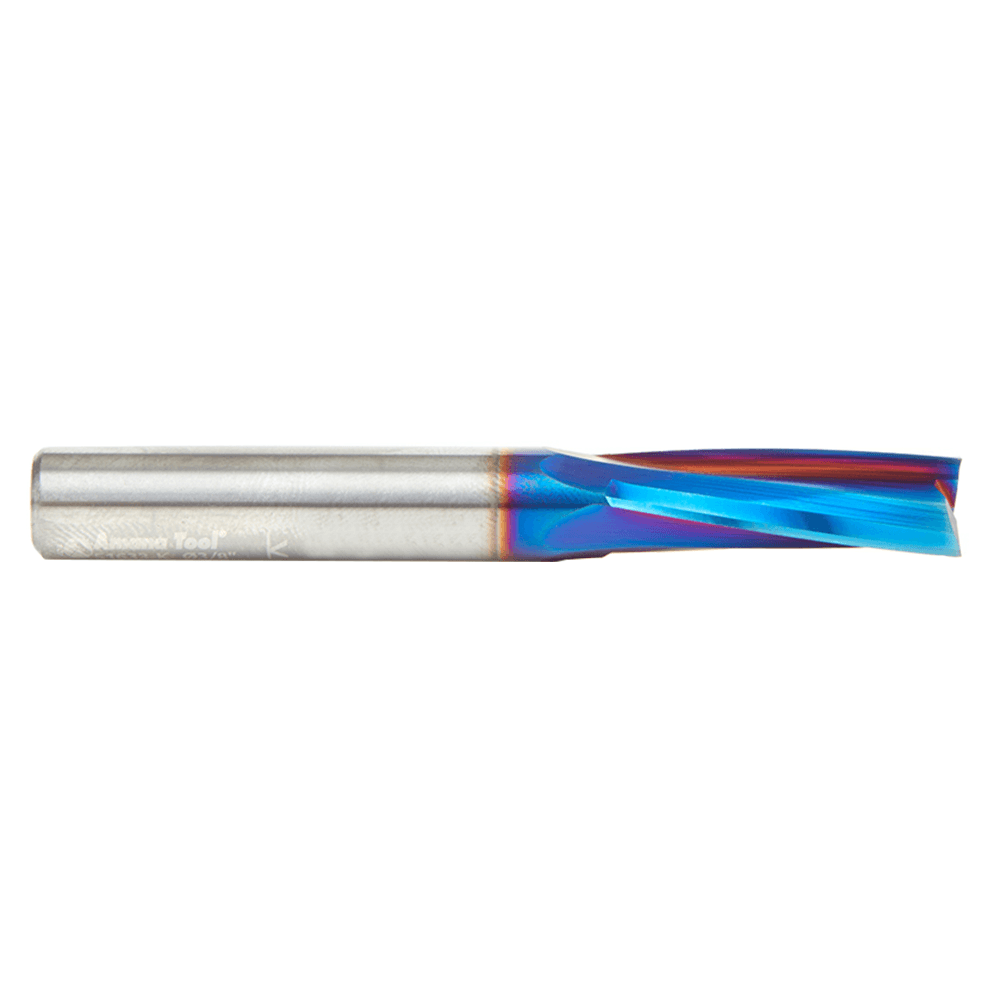 3/8" Dia x 1-1/8" Solid Carbide Spektra Extreme Tool Life Coated Spiral Finisher Router Bit, 3/8" Shank Up-Cut Alt 2 - Image