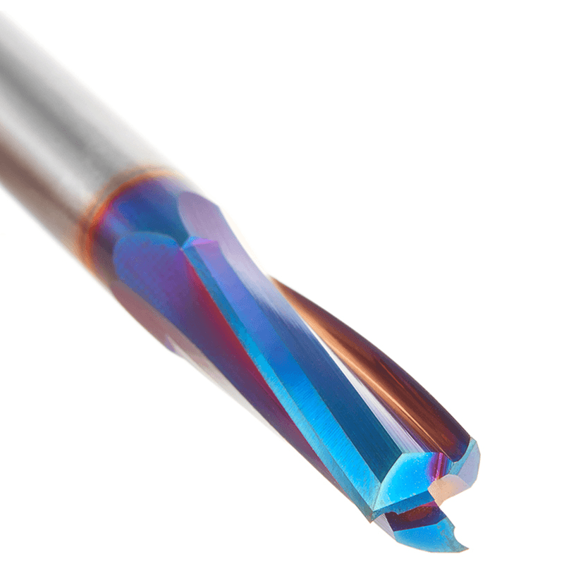 3/8" Dia x 1-1/8" Solid Carbide Spektra Extreme Tool Life Coated Spiral Finisher Router Bit, 3/8" Shank Up-Cut Alt 5 - Image
