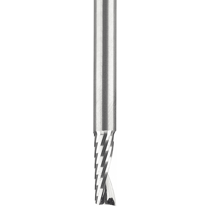 4mm Dia x 12mm Metric Solid Carbide CNC Spiral 'O' Single Flute, Plastic Cutting, 4mm Shank, 64mm Long Up-Cut Router Bit Alt 2 - Image