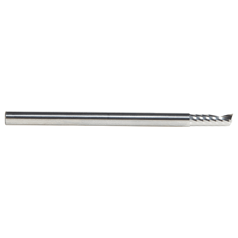 4mm Dia x 12mm Metric Solid Carbide CNC Spiral 'O' Single Flute, Plastic Cutting, 4mm Shank, 64mm Long Up-Cut Router Bit Alt 3 - Image
