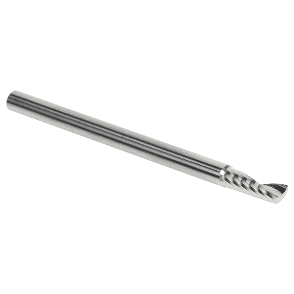 4mm Dia x 12mm Metric Solid Carbide CNC Spiral 'O' Single Flute, Plastic Cutting, 4mm Shank, 64mm Long Up-Cut Router Bit Alt 4 - Image