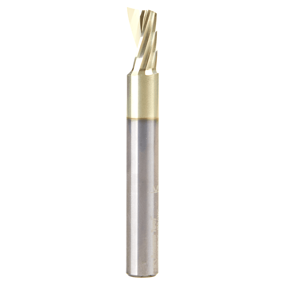 5/16" Dia x 9/16" Solid Carbide CNC Spiral 'O' Flute, Aluminum Cutting, 5/16" Shank, Up-Cut ZrN Coated Router Bit Alt 1 - Image