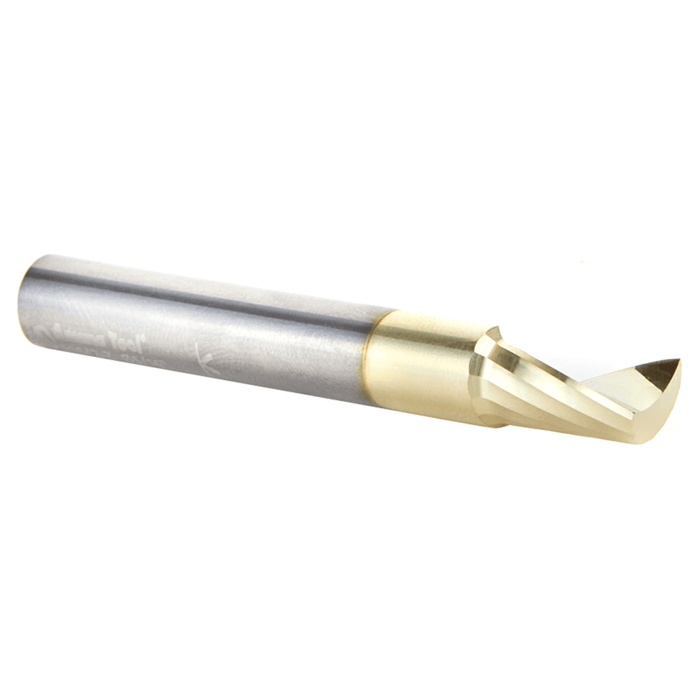 5/16" Dia x 9/16" Solid Carbide CNC Spiral 'O' Flute, Aluminum Cutting, 5/16" Shank, Up-Cut ZrN Coated Router Bit Alt 3 - Image