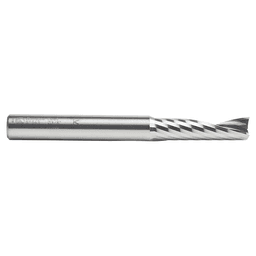 3/8" Dia x 1-3/8" Solid Carbide CNC Spiral 'O' Single Flute, Aluminum Cutting, 3/8" Shank, 3-1/2" Long Up-Cut Router Bit Alt 1 - Image