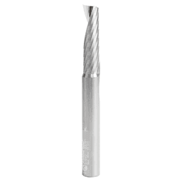 3/8" Dia x 1-3/8" Solid Carbide CNC Spiral 'O' Single Flute, Aluminum Cutting, 3/8" Shank, 3-1/2" Long Up-Cut Router Bit Main - Image