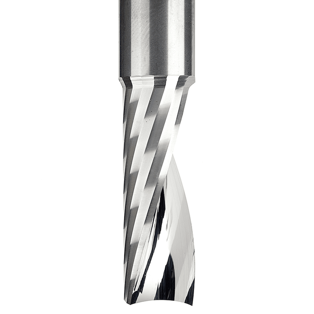 1/2" Dia x 1-3/8" Solid Carbide CNC Spiral 'O' Single Flute, Aluminum Cutting, 1/2" Shank, 3-1/2" Long Up-Cut Router Bit Alt 1 - Image