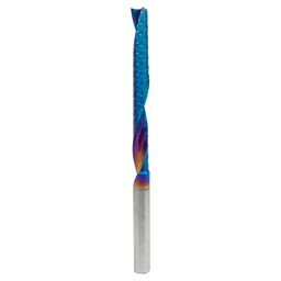 1/4" Dia x 2-1/4" Solid Carbide CNC Spektra Extreme Tool Life Coated Spiral 'O' Single Flute, Plastic Cutting, 1/4" Shank, Up-Cut Router Bit Alt 1 - Image