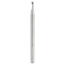 3/32" Dia x 1/4" Solid Carbide CNC Spiral 'O' Single Flute, Plastic Cutting, 1/8" Shank, Up-Cut Design Router Bit Alt 1 - Image