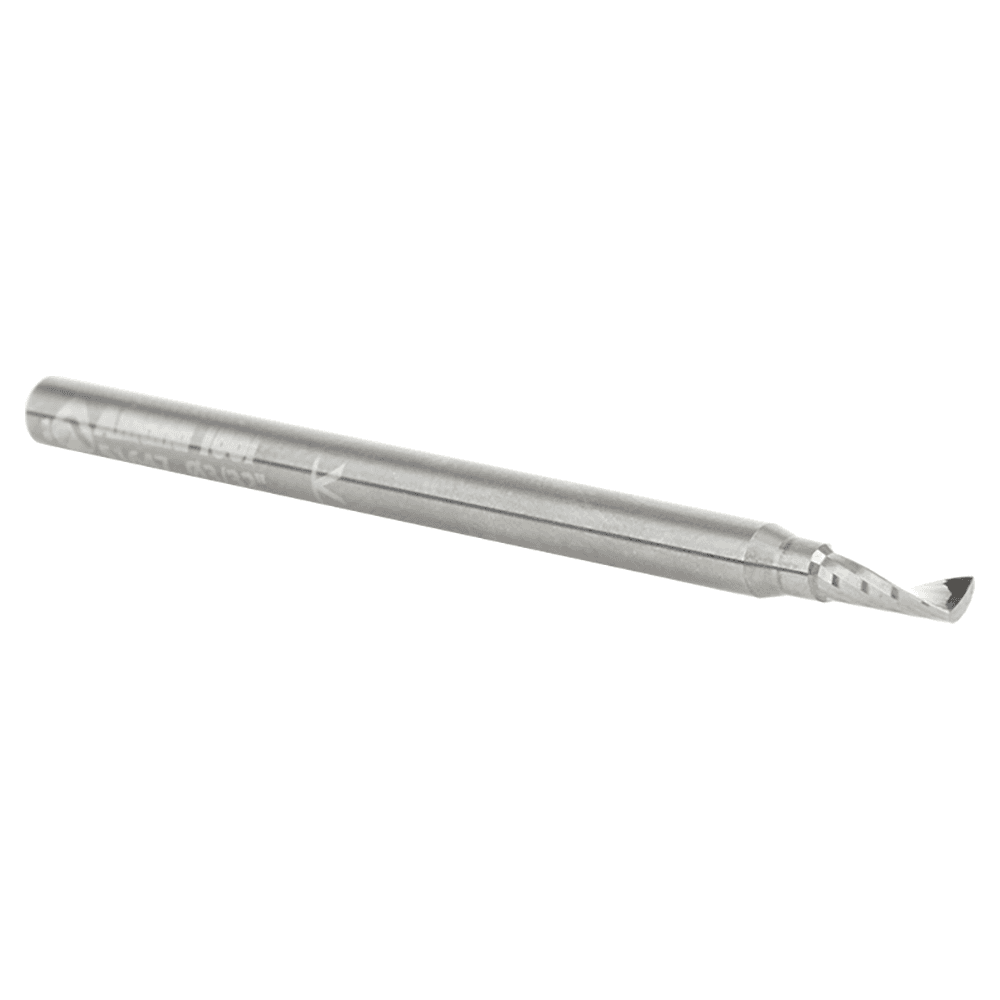 3/32" Dia x 1/4" Solid Carbide CNC Spiral 'O' Single Flute, Plastic Cutting, 1/8" Shank, Up-Cut Design Router Bit Alt 3 - Image