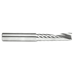 1/2" Dia x 2" Solid Carbide CNC Spiral 'O' Single Flute, Plastic Cutting, 1/2" Shank, 4" Long Up-Cut Router Bit Alt 2 - Image