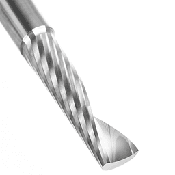 1/2" Dia x 2" Solid Carbide CNC Spiral 'O' Single Flute, Plastic Cutting, 1/2" Shank, 4" Long Up-Cut Router Bit Alt 4 - Image
