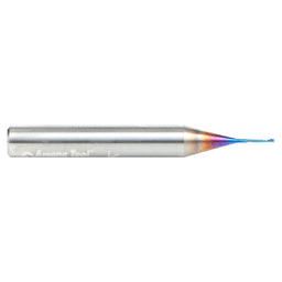 1/32" Dia x 3/16" Solid Carbide CNC Spektra Extreme Tool Life Coated Spiral 'O' Single Flute, Plastic Cutting, 1/4" Shank, 2" Long Up-Cut Router Bit Alt 2 - Image