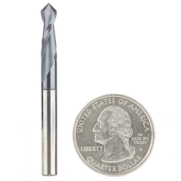 3/16" x 2" High Performance CNC 'V' Up-Cut Spiral Drill Router Bit/End Mill, 2-Flute, 3/16" Shank - Main Image
