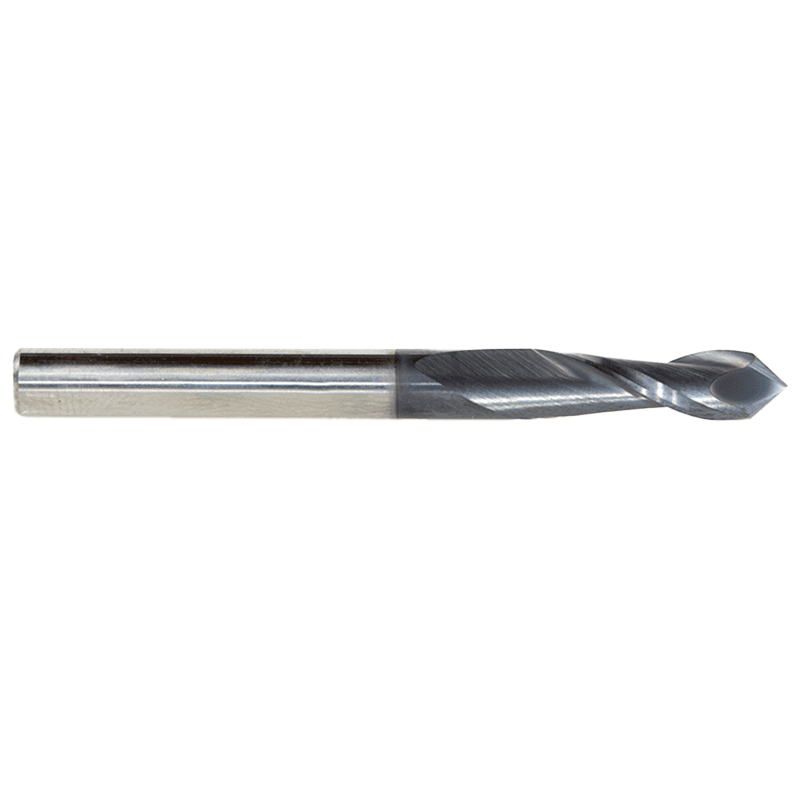 3/16" x 2" High Performance CNC 'V' Up-Cut Spiral Drill Router Bit/End Mill, 2-Flute, 3/16" Shank - Alt Image 1