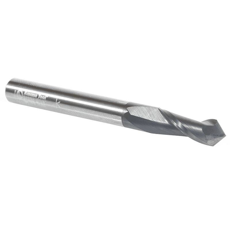 1/4" x 2-1/2" High Performance CNC 'V' Up-Cut Spiral Drill Router Bit/End Mill, 2-Flute, 1/4" Shank - Alt Image 2
