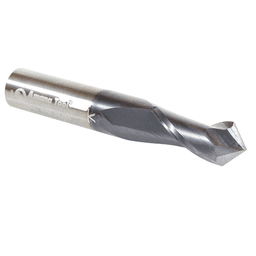 3/8" x 2-1/2" High Performance CNC 'V' Up-Cut Spiral Drill Router Bit/End Mill, 2-Flute, 3/8" Shank - Main Image
