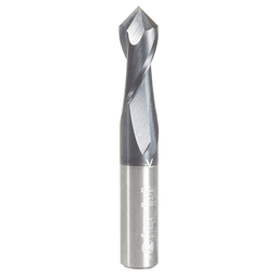 3/8" x 2-1/2" High Performance CNC 'V' Up-Cut Spiral Drill Router Bit/End Mill, 2-Flute, 3/8" Shank - Alt Image 1