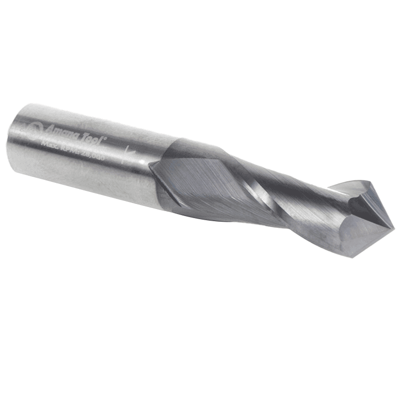 7/16" x 2-1/2" High Performance CNC 'V' Up-Cut Spiral Drill Router Bit/End Mill, 2-Flute, 7/16" Shank - Alt Image 2
