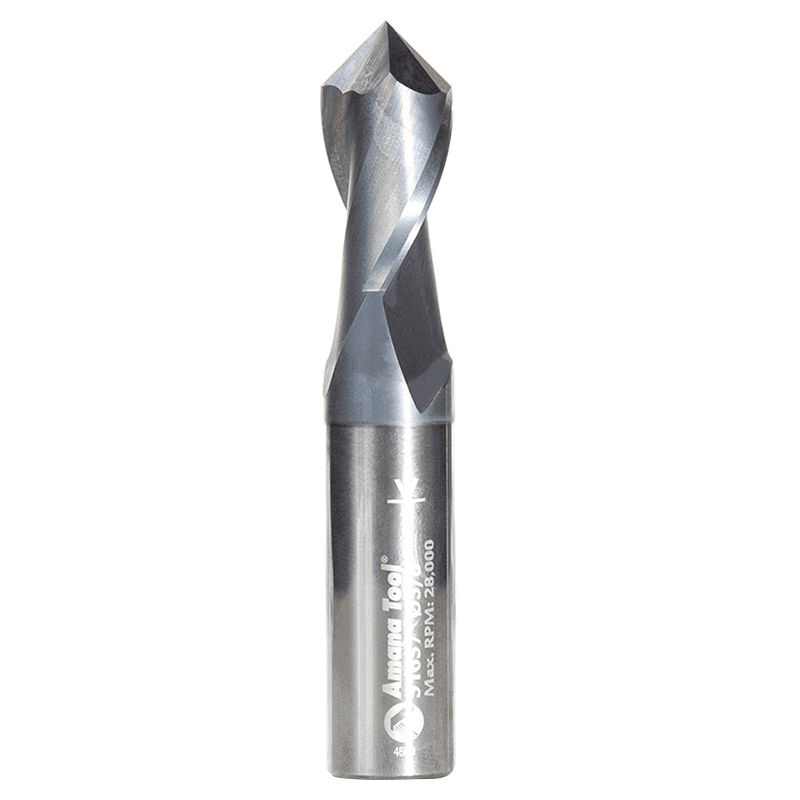 5/8" x 3-1/2" High Performance CNC 'V' Up-Cut Spiral Drill Router Bit/End Mill, 2-Flute, 5/8" Shank - Main Image