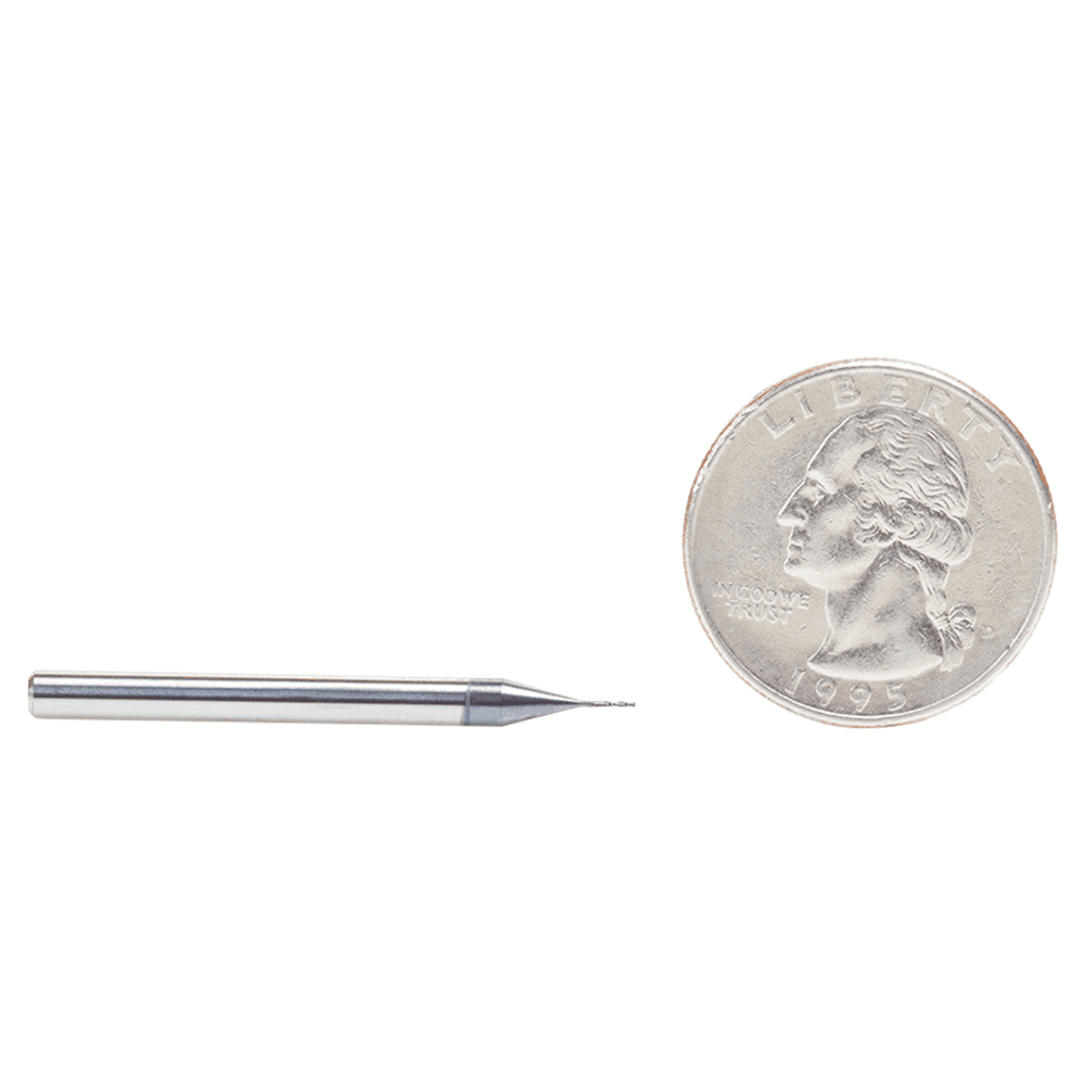 51661 0.015" AlTiN Coated CNC Steel Square Mini End Mill Bit, 2-Flute Alt 2 - Image