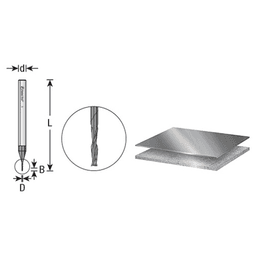 51661 0.015" AlTiN Coated CNC Steel Square Mini End Mill Bit, 2-Flute Main - Image